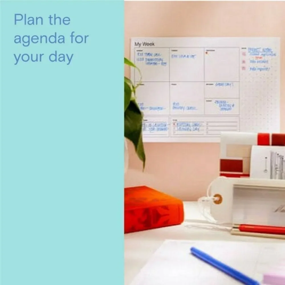 Noted By Post It Weekly Desk Paper Tablet Planner